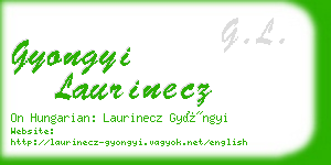 gyongyi laurinecz business card